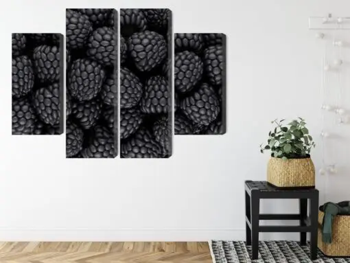 Mehrteiliges Bild Brombeeren Im Makromaßstab
