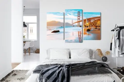 Mehrteiliges Bild Die Golden Gate Bridge In San Francisco