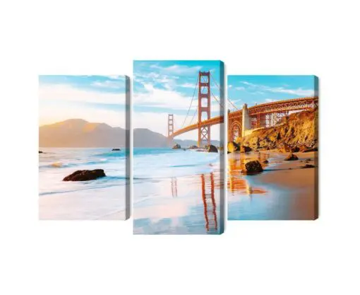 Mehrteiliges Bild Die Golden Gate Bridge In San Francisco