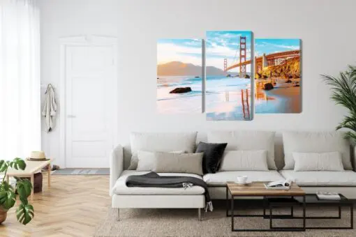 Mehrteiliges Bild Die Golden Gate Bridge In San Francisco