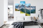 Mehrteiliges Bild Dolomiten-Gebirge In Italien