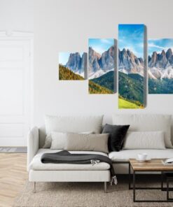 Mehrteiliges Bild Dolomiten-Gebirge In Italien