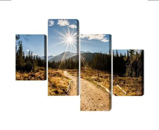Mehrteiliges Bild Ein Sonniger Tag In Der Tatra 3D