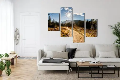 Mehrteiliges Bild Ein Sonniger Tag In Der Tatra 3D