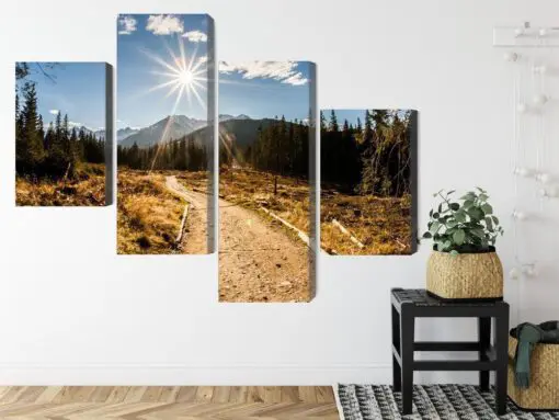 Mehrteiliges Bild Ein Sonniger Tag In Der Tatra 3D