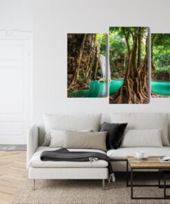 Mehrteiliges Bild Erawan-Wasserfälle