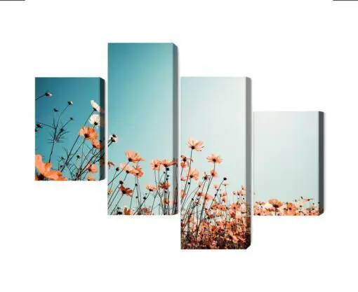 Mehrteiliges Bild Feldblumen In Der Sonne
