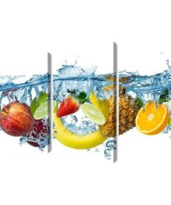 Mehrteiliges Bild Frisches Obst Im Wasser