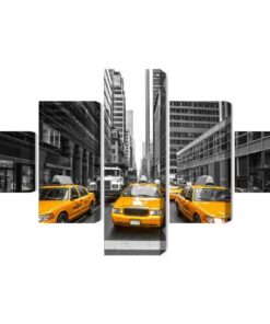 Mehrteiliges Bild Gelbe Taxis In New York City