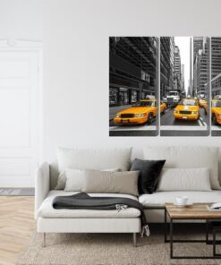 Mehrteiliges Bild Gelbe Taxis In New York City