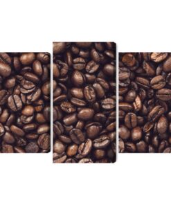 Mehrteiliges Bild Geröstete Kaffeebohnen