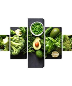 Mehrteiliges Bild Grünes Gemüse