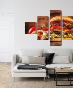 Mehrteiliges Bild Hausgemachter Hamburger