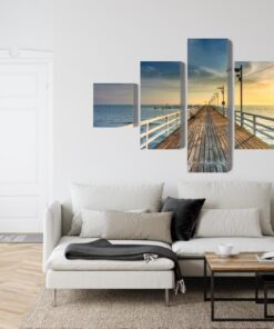 Mehrteiliges Bild Holzsteg An Der Ostsee