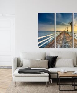 Mehrteiliges Bild Holzsteg An Der Ostsee