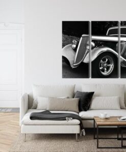 Mehrteiliges Bild Hot-Rod-Auto Im Vintage-Stil