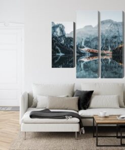 Mehrteiliges Bild Italienischer Pragser Wildsee 3D