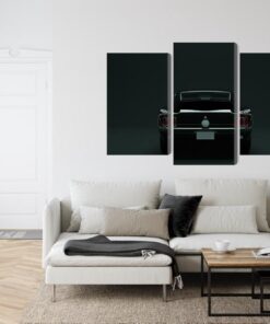 Mehrteiliges Bild Klassisches Schwarzes Muscle-Car