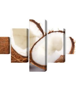 Mehrteiliges Bild Kokosnusshälften