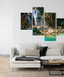 Mehrteiliges Bild Kuang-Si-Wasserfall