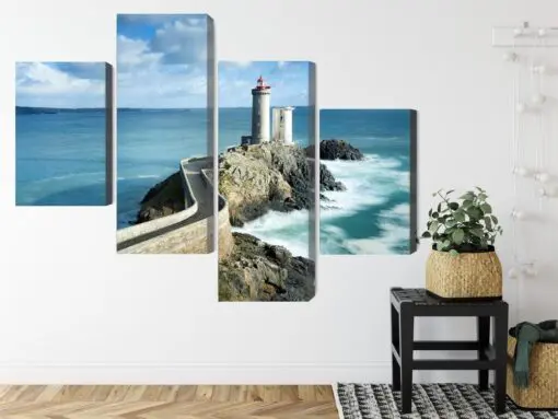 Mehrteiliges Bild Leuchtturm Petit Minou In Frankreich