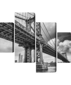 Mehrteiliges Bild Manhattan-Brücke In New York City