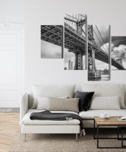 Mehrteiliges Bild Manhattan-Brücke In New York City