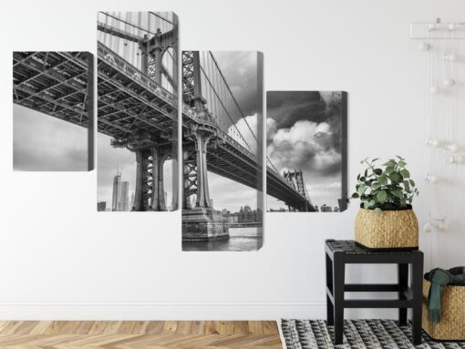 Mehrteiliges Bild Manhattan-Brücke In New York City
