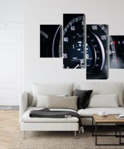 Mehrteiliges Bild Moderner Autotacho