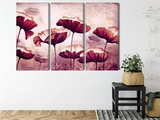Mehrteiliges Bild Mohnblumen Wie Gemalt