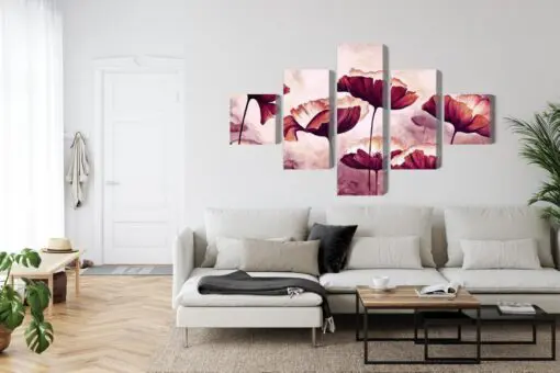 Mehrteiliges Bild Mohnblumen Wie Gemalt