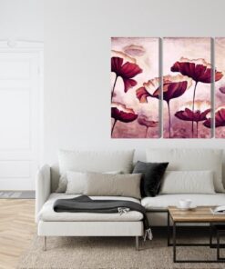 Mehrteiliges Bild Mohnblumen Wie Gemalt