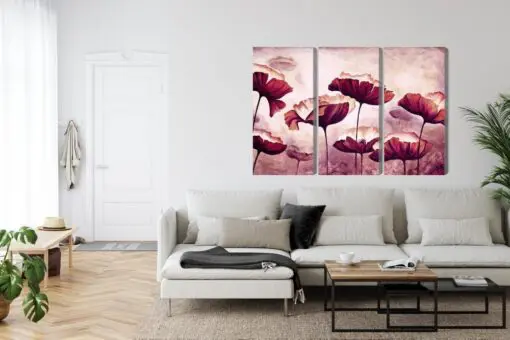 Mehrteiliges Bild Mohnblumen Wie Gemalt