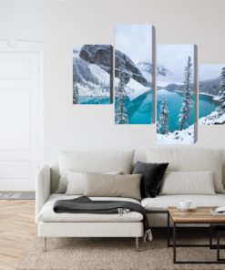 Mehrteiliges Bild Moraine Lake Im Winter