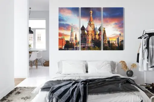Mehrteiliges Bild Moskau-Blick Auf Den Roten Platz Und Die Kathedrale