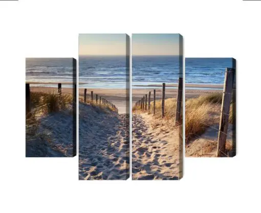 Mehrteiliges Bild Nordseestrand 3D