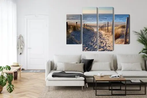 Mehrteiliges Bild Nordseestrand 3D