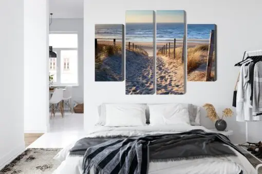 Mehrteiliges Bild Nordseestrand 3D