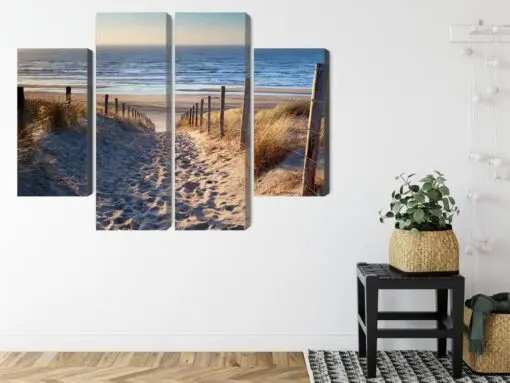 Mehrteiliges Bild Nordseestrand 3D