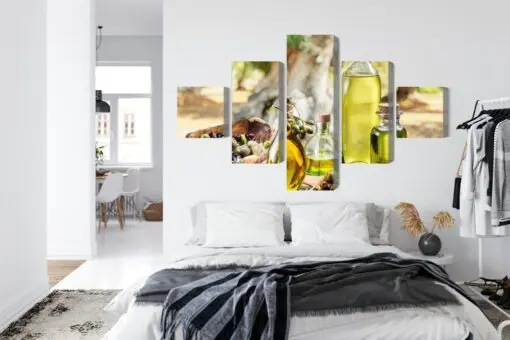 Mehrteiliges Bild Ölflaschen