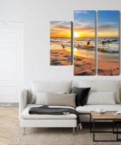 Mehrteiliges Bild Ostsee Bei Sonnenuntergang