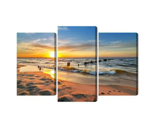 Mehrteiliges Bild Ostsee Bei Sonnenuntergang