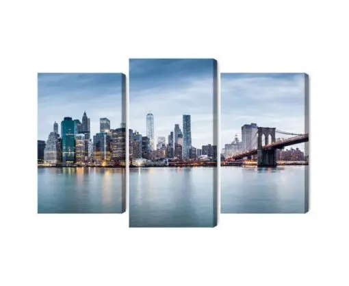 Mehrteiliges Bild Panoramablick Auf Die Stadt New York