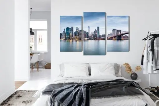 Mehrteiliges Bild Panoramablick Auf Die Stadt New York