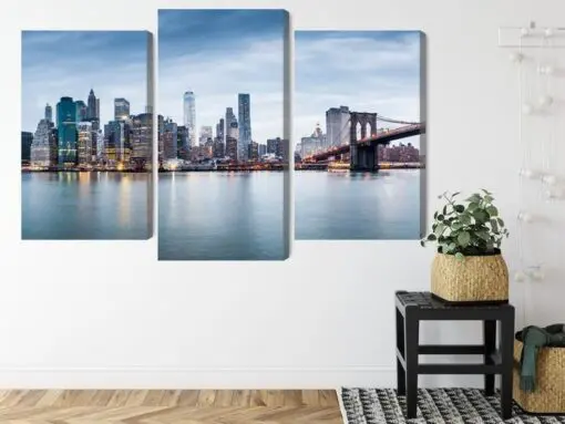 Mehrteiliges Bild Panoramablick Auf Die Stadt New York