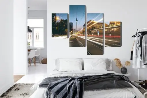Mehrteiliges Bild Panoramablick Auf Die Straßen Von Berlin