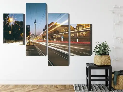 Mehrteiliges Bild Panoramablick Auf Die Straßen Von Berlin
