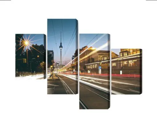 Mehrteiliges Bild Panoramablick Auf Die Straßen Von Berlin