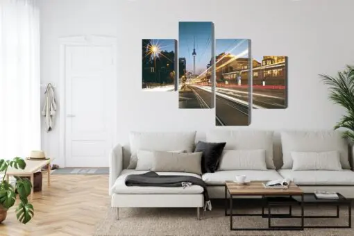 Mehrteiliges Bild Panoramablick Auf Die Straßen Von Berlin