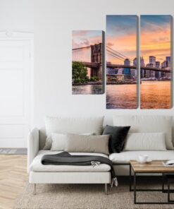 Mehrteiliges Bild Panoramische Landschaft Von New York City